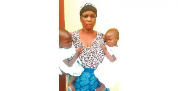 Beggar Caught With Rented Twins In Lagos